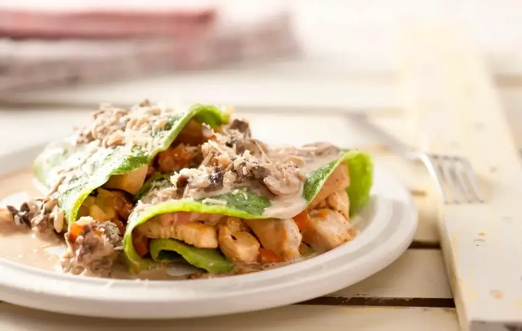 CREPE DE POLLO CON HONGOS