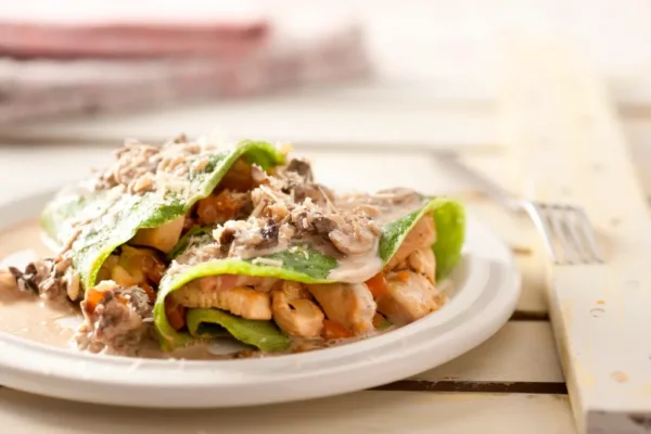 CREPE DE POLLO CON HONGOS